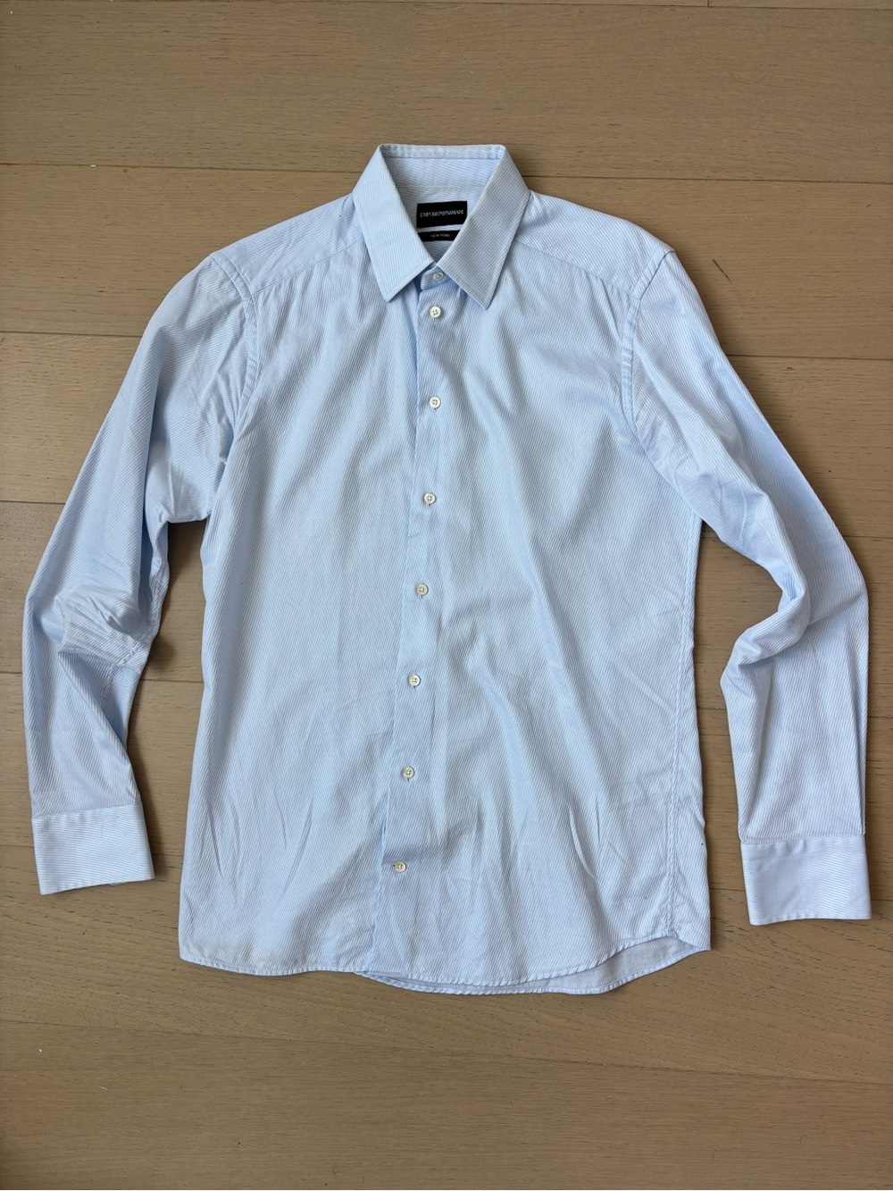 Emporio Amani Men's Light Blue Dress Shirt - Classic Button-Down